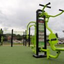 agrès de sport extérieur pour une aire de fitness : Push pull freetness sol souple