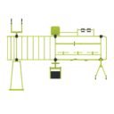 équipement de sport extérieur pour une aire de street workout : cross training v2 vue dessus