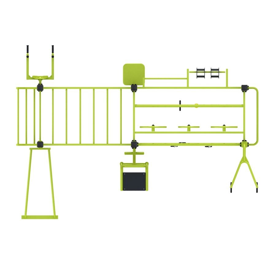 équipement de sport extérieur pour une aire de street workout : cross training v2 vue dessus