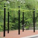 équipement de sport extérieur pour une aire de fitness :barre de traction pont de singe