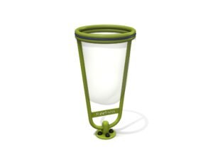 équipement de sport extérieur pour un parcours sportif : poubelle