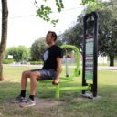 parcours sportif dips machine piston aire de fitness plein air vue 2