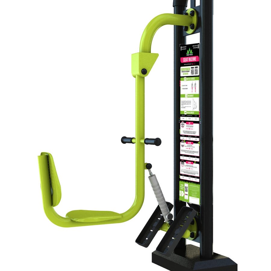 équipement de sport extérieur pour une aire de fitness : leg press vue 3