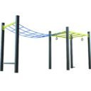 équipement de sport extérieur double suspension plateau ninja