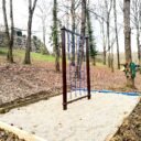 Agrès parcours du combattant extérieur pour une aire de fitness outdoor : filet à grimper