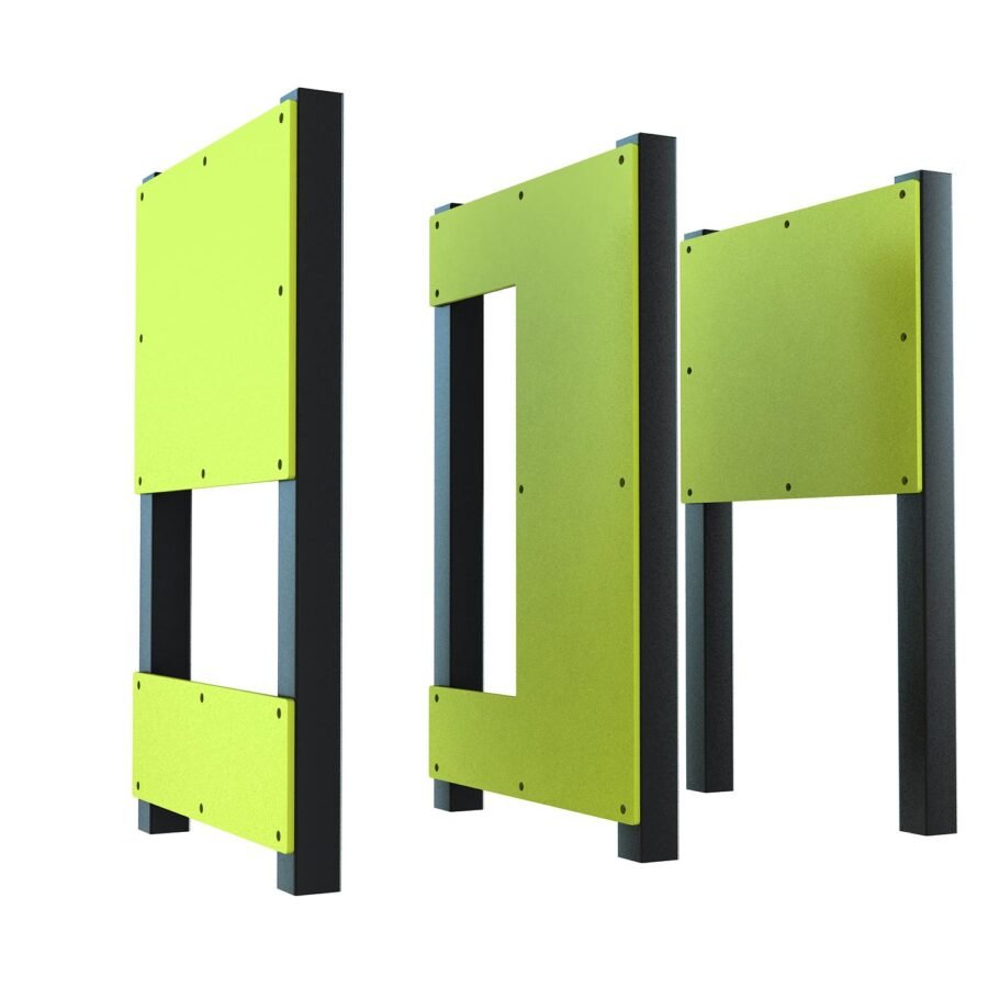 équipement de sport extérieur triple panneau plateau ninja