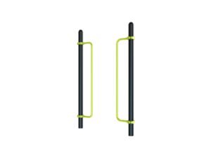 équipement de sport extérieur pour une aire de street workout PMR : Double pôle barre - PMR