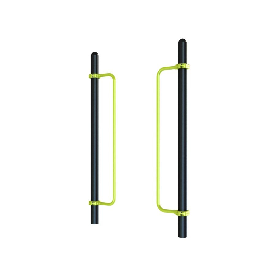 équipement de sport extérieur pour une aire de street workout PMR : Double pôle barre - PMR