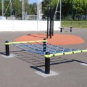équipement de sport extérieur pour une aire de fitness : filet à ramper fitness