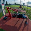 parcours sportif chest press lens piston aire de fitness plein air