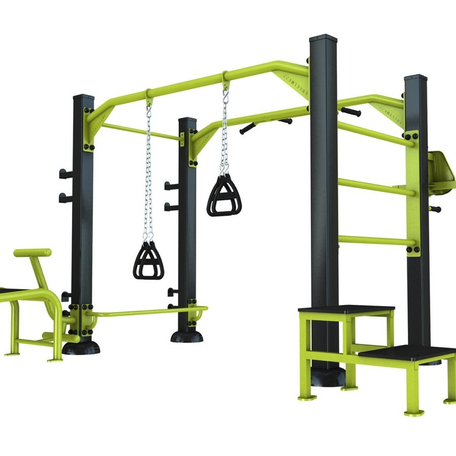 agrès de sport extérieur pour une aire de street workout outdoor : Compact training