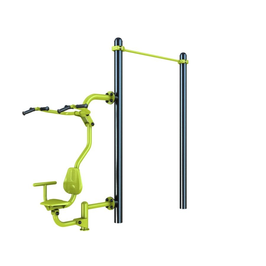 agrès de sport extérieur pour une aire de street workout outdoor : Barre de traction et pull