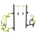 agrès de sport extérieur pour une aire de fitness outdoor : Push, TRX, cavalcade