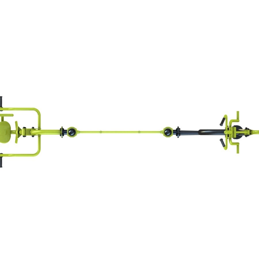 équipement de sport extérieur pour une aire de fitness outdoor : push, barre de traction, cavalcade