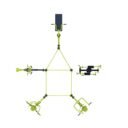 équipement de sport extérieur pour une aire de fitness outdoor : chest press, vélo elliptique, cavalcade, pull, push, traction, espalier