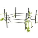 équipement de sport extérieur pour une aire de fitness outdoor : Ring octogonne MMA, pull ,push, chaise romaine, abdos, barre de traction vue 3