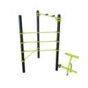 Station aire de fitness : Traction, espalier, barre de pompe, lombaire vue 4