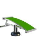 Agrès de sport extérieur en inox pour une aire de fitness outdoor : abdos inox