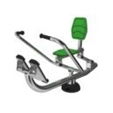 Agrès de sport extérieur en inox pour une aire de fitness outdoor : rameur inox vue 4