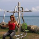 Push Pull exercice inox fitness de plein air front de mer