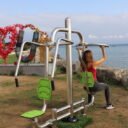 Push Pull inox fitness de plein air face à la mer vue 2