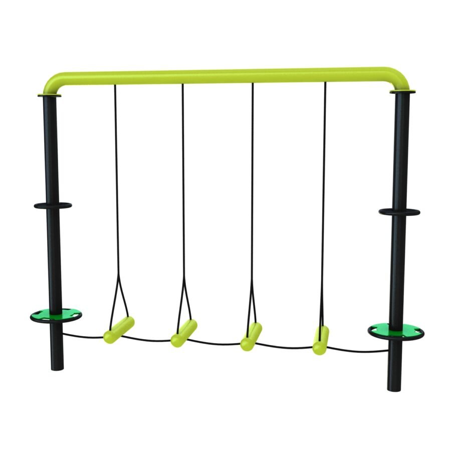 agrès de sport pour un parcours santé : pont trapèze vue 2