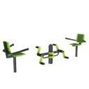 équipement de fitness pour senior : double pédalier vue 2