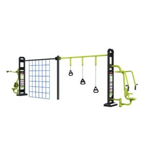 agrès de sport extérieur fitness : portique combo push pull