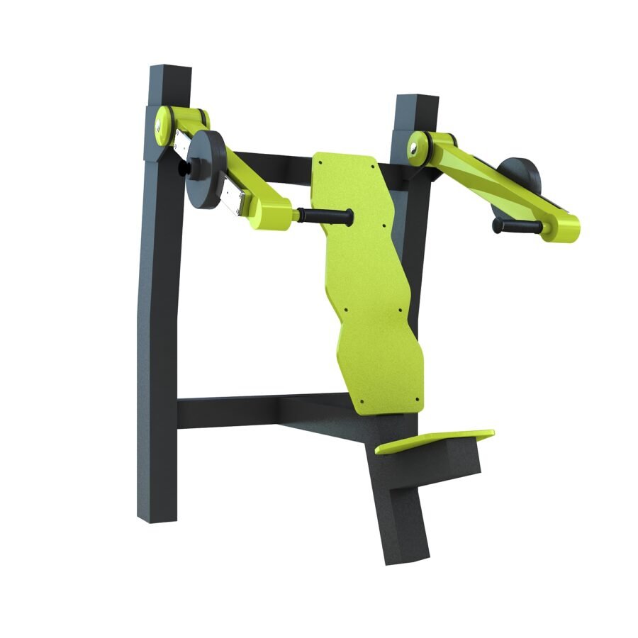 agrès de sport pour un espace de musculation extérieur : incliné shoulder press