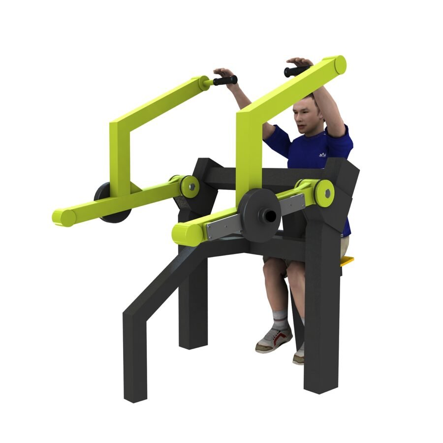 appareil musculation extérieur avec poids row machine debout