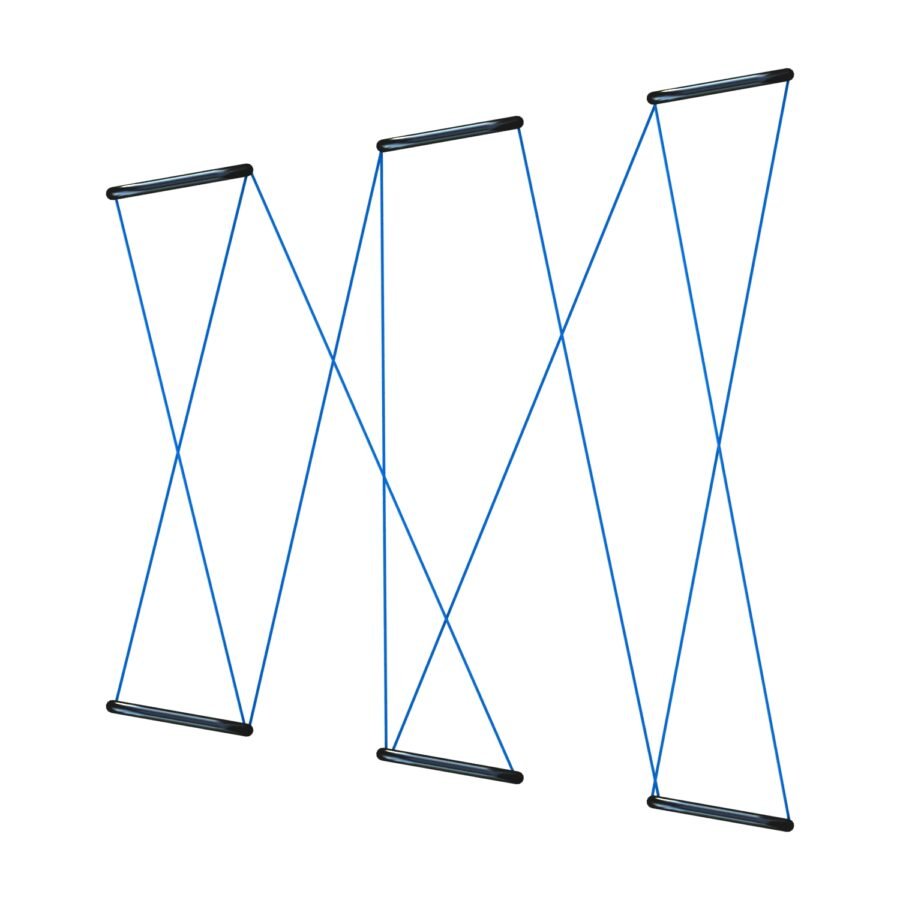 traversée de corde pont ocr vue de dessus