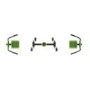 équipement de fitness pour senior : double pédalier vue 2