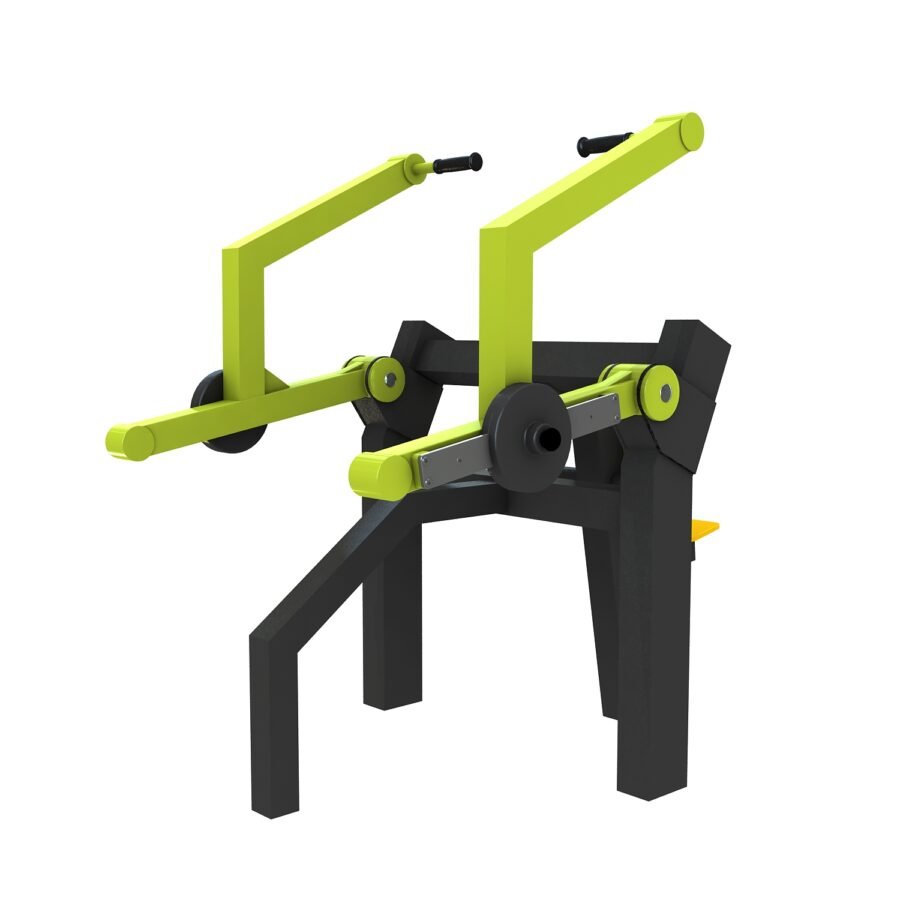 agrès de sport pour un espace de musculation extérieur : row machine debout