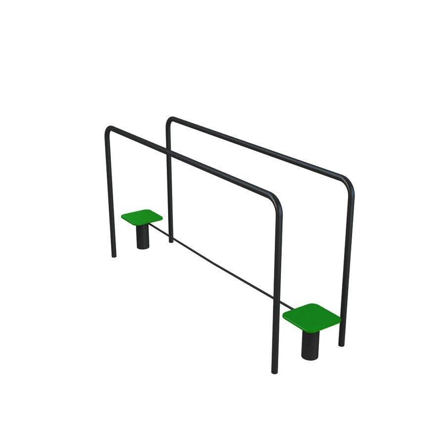 agrès de sport pour un parcours santé : funambule assisté 2