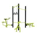 Station aire de fitness : Traction, TRX, barre de pompe, Biceps curl, lombaires, abdos vue 3