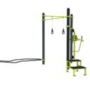 Station aire de fitness : Traction, battle rope, chaise romaine, steps, TRX vue 4