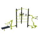 Station aire de fitness : Traction, espalier, TRX, Chest press, Chaise romaine, Pull vue 3