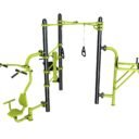 Station aire de fitness : Traction, espalier, TRX, Chest press, Chaise romaine, Pull vue 2