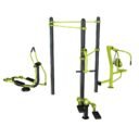 Station aire de fitness : Multi press, vélo elliptique, stepper, traction vue 2