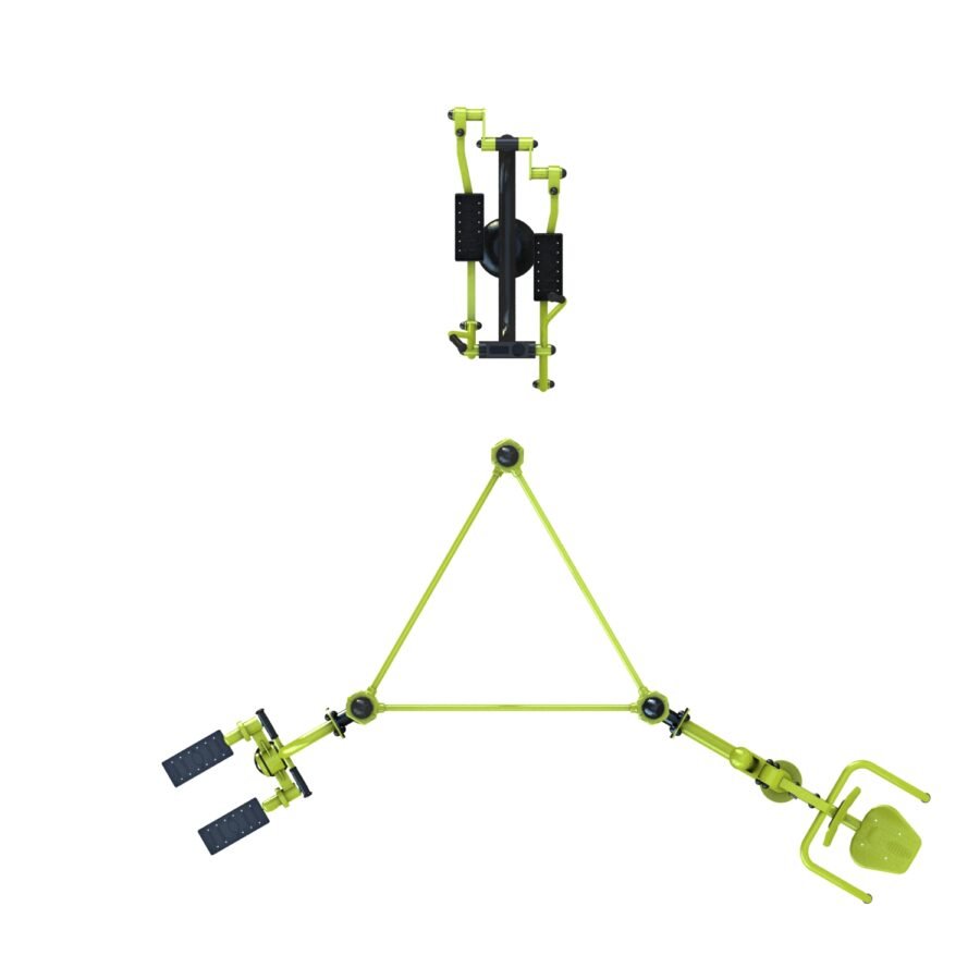 Station aire de fitness : Multi press, vélo elliptique, stepper, traction