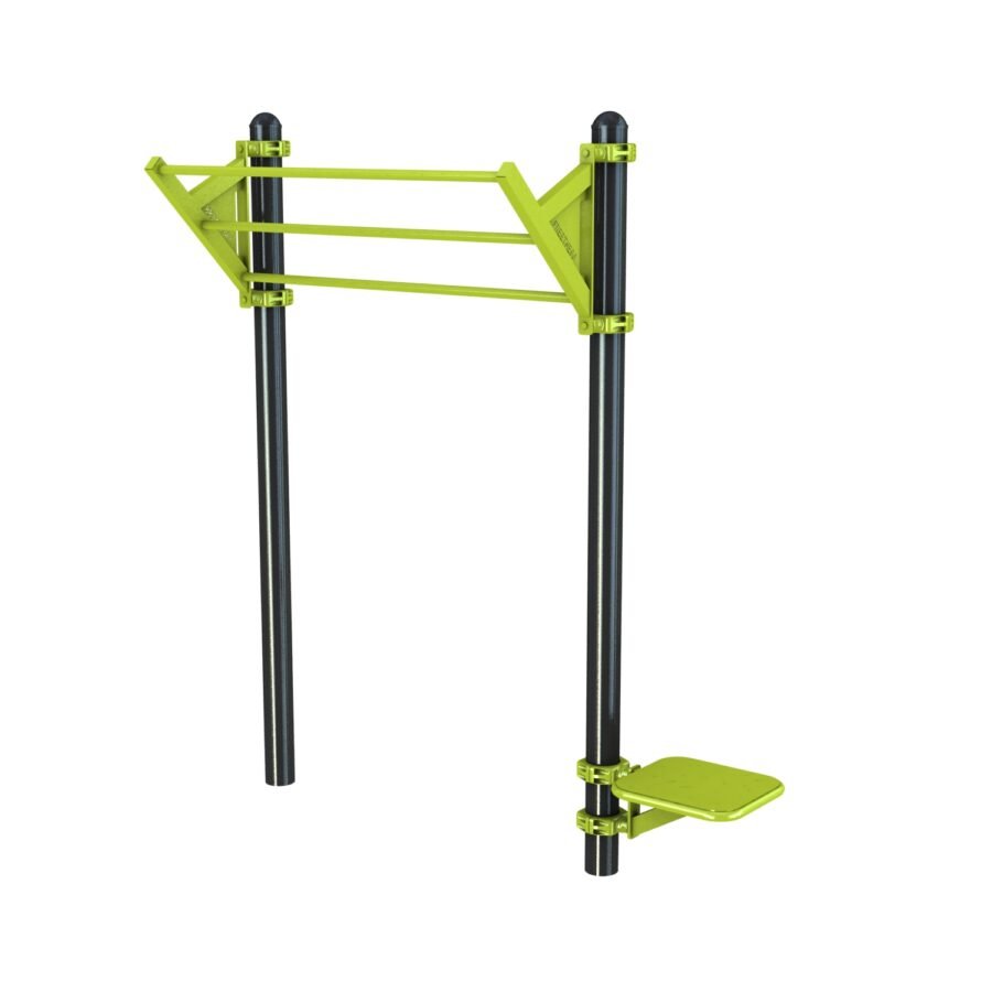 Equipement de street workout : Triple barre devers et plyo vue 2