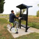 Course Vélo agrès sportif extérieur vue 1